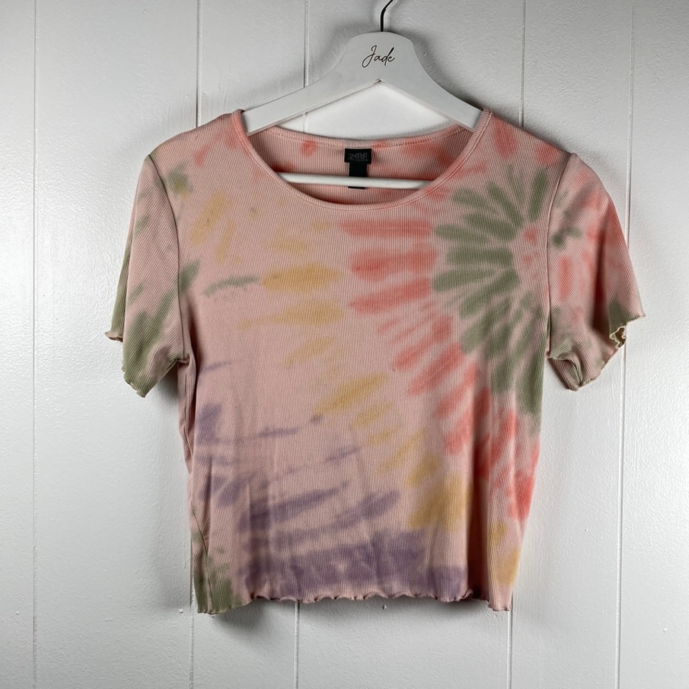 Ribbed Tie Dye Crop Top